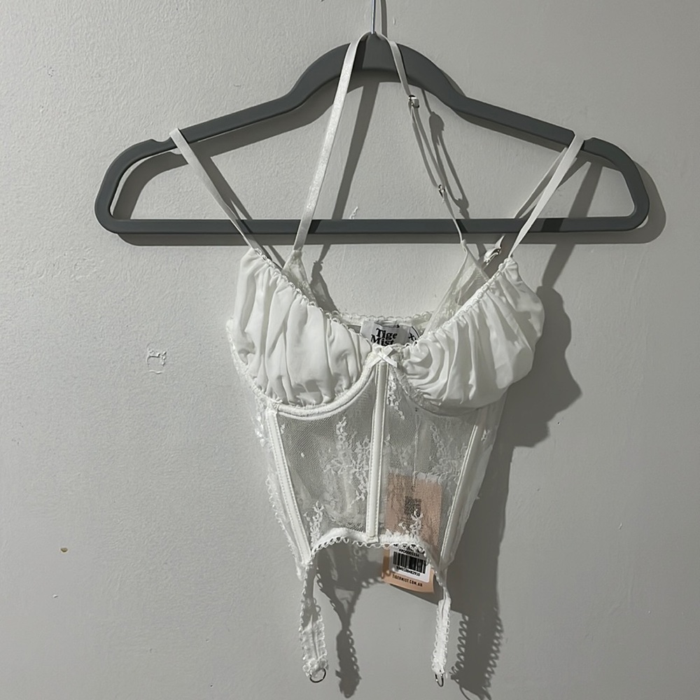 Brand new Tiger mist white corset